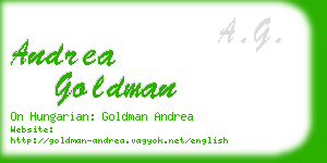 andrea goldman business card